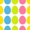 Happy Easter painting egg Painted shell set. Bright Color Seamless Line Pattern Wrapping paper, textile template. White background