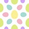 Happy Easter painting egg Painted shell set. Colorful Seamless Pattern Wrapping paper, textile template. White background.