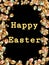 Happy Easter picture in black background and yellow text