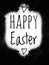 Happy Easter picture in black and white colour