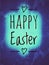 Happy Easter picture in blue color