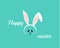 Happy easter rabbit in background vector