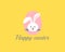 Happy easter rabbit in background vector