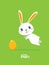 Happy Easter - Rabbit jump to catch egg