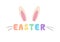 Happy easter rabbit text