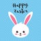 Happy Easter rabbit, white cute Bunny