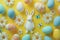 Happy easter radiant Eggs Cloaked Easter Surprises Basket. White christianity Bunny logo. interactive background wallpaper