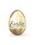 Happy easter realistic gold glitter decorated egg