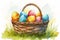 Happy easter red rose Eggs Furry Basket. White heartening Bunny Discovery. Crucifix background wallpaper