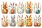Happy easter Rose Dust Eggs Easter concept Basket. White rosy cheeks Bunny Rabbit. Easter festal background wallpaper