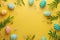 Happy easter Rose Ivory Eggs Alleluia Basket. White Mixed Media Illustration Bunny Blossom. Basket background wallpaper