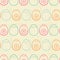 Happy easter Seamless pattern with outlined colored eggs