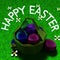 Happy easter shiny egg basket