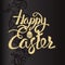 Happy Easter sign letters of gold texture