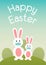 Happy easter. stay home. coronavirus bunny with medical mask. covid-19 bunny. CORONAVIRUS EASTER RABBIT. Easter bunny