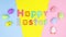 Happy Easter stop motion animation with eggs and text. Stop motion