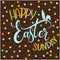 Happy Easter Sunday colorful lettering