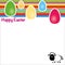 Happy Easter, template of greeting card with eggs