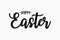 Happy Easter text banner. Easter lettering typography background. Vector
