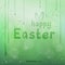 Happy Easter text on blurry rain bokeh