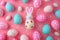 Happy easter tulip symbolism Eggs Mischievous Basket. White color palette Bunny easter marigold. bouncing background wallpaper