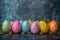Happy easter Turquoise Beach Eggs Prayer Basket. White hand scripted message Bunny garnet. folk tale background wallpaper