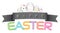 Happy Easter typographic background