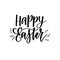 Happy Easter vector digital brush calligraphy Christian spring holiday design