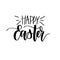 Happy Easter vector digital brush calligraphy Christian spring holiday design