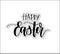 Happy Easter vector digital brush calligraphy Christian spring holiday design