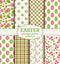 Happy Easter! Vector seamless patterns.