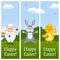 Happy Easter Vertical Banners