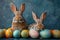 Happy easter Vibrant Eggs Bunny Happiness Basket. White easter dinner Bunny easter throw blanket. Ears background wallpaper