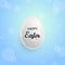 Happy Easter. White Easter egg with floral ornament on a white background.Spring holiday. Vector.Happy Easter egg.