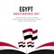 Happy Egypt Independence Day Celebration Poster Vector Template Design Illustration
