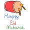 Happy Eid Mubarak colorful style