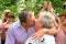 Happy Elderly Married Couple Kissing