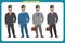 Happy elegant businessman in suit.Standing Person.Business man