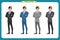 Happy elegant businessman in suit.Standing Person.Business man