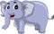 Happy elephant cartoon