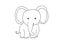 Happy Elephant Coloring Page