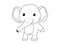 Happy Elephant Coloring Page