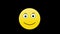 happy Emoticon emoji icon loop motion graphics video transparent background with alpha channel