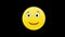 happy Emoticon emoji icon loop motion graphics video transparent background with alpha channel