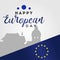 Happy Europe Day Vector Design Illustration