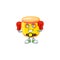 Happy Face Boxing chinese gold drum cartoon character design