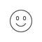 Happy face emoji outline icon