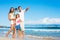 Happy Family on the Beach