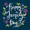 Happy Family Day Lettering