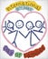 Happy Family Drawing inside Heart Celebrating International Day of Families, Vector Illustration